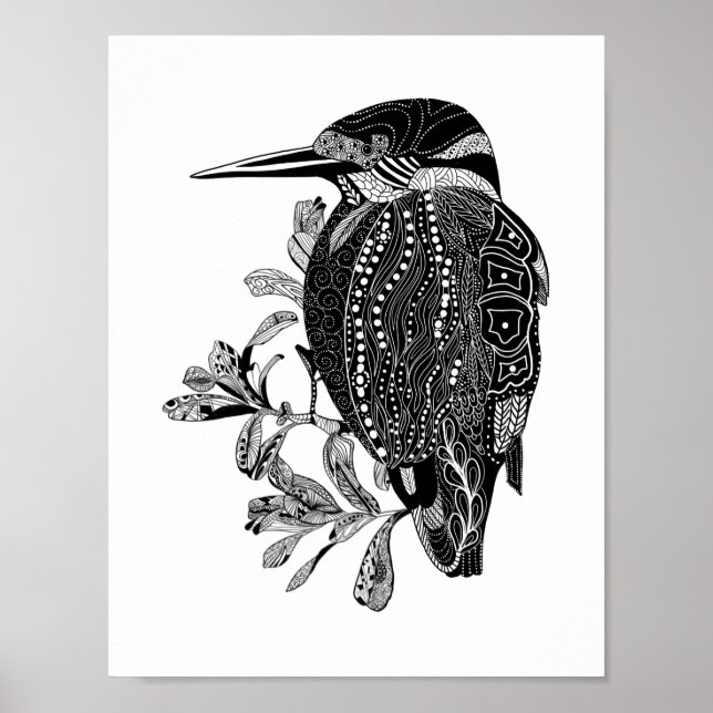 Kingfisher Kookaburra Australian bird Poster (Front)