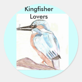 Kingfisher Lover Classic Round Sticker