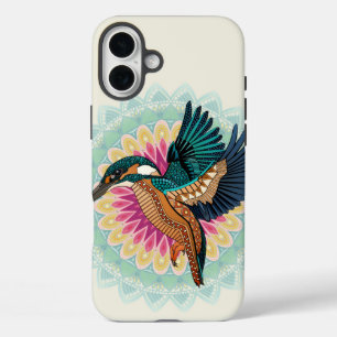 kingfisher mandala iPhone 16 plus case