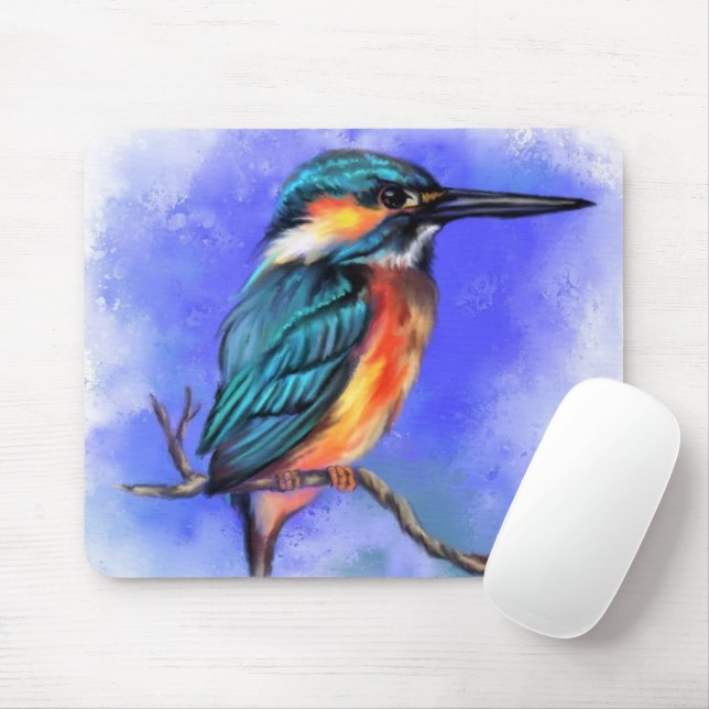 Kingfisher Mouse Pad (With Mouse)