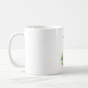 Kingfisher on a Reed by a Quiet Pond Coffee Mug