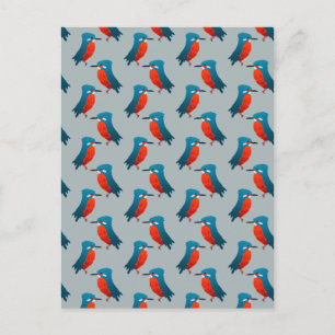KIngfisher Pattern Postcard