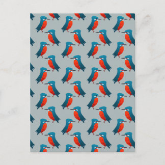 KIngfisher Pattern Postcard