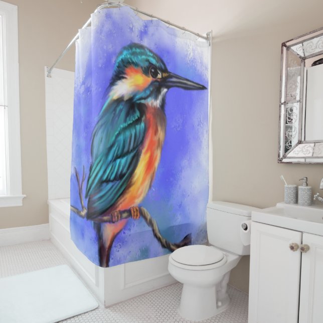 Kingfisher Shower Curtain (In Situ)