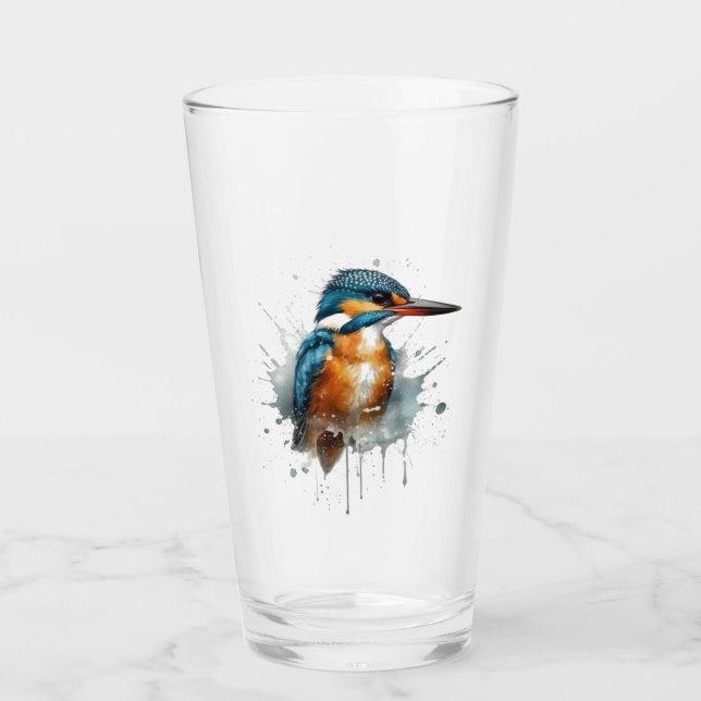 Kingfisher Splash Glass (Front)
