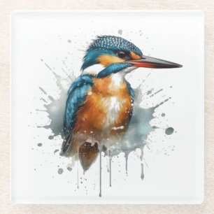 Kingfisher Splash Glass Coaster