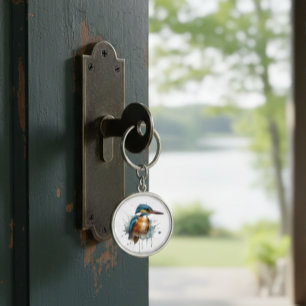 Kingfisher Splash Keychain