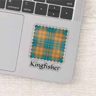 Kingfisher Tartan Sticker