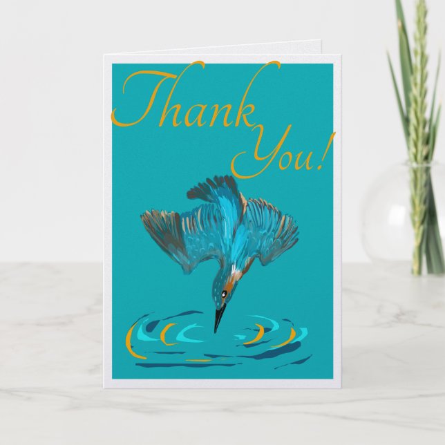 Kingfisher Thank You Card (Front)