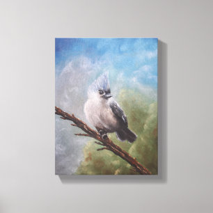 Kingfisher Titmouse Bird Nature Lovers Canvas Print