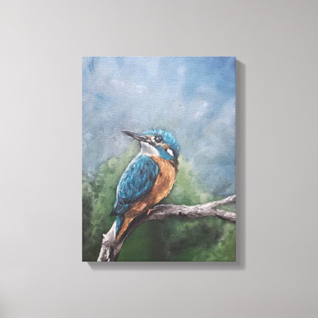 Kingfisher Titmouse Bird Nature Lovers Canvas Print (Front)