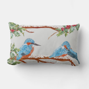 Kingfisher with a plan of action  lumbar pillow