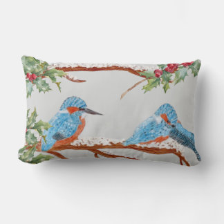 Kingfisher with a plan of action  lumbar pillow