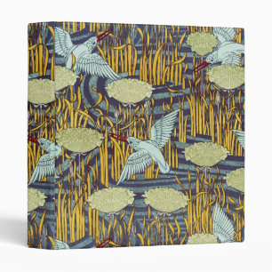 Kingfishers & Flowering Rush Art Nouveau Binder