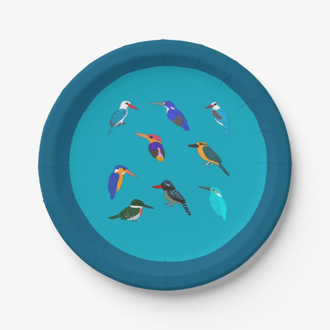 Kingfishers Paper Plate (Front)