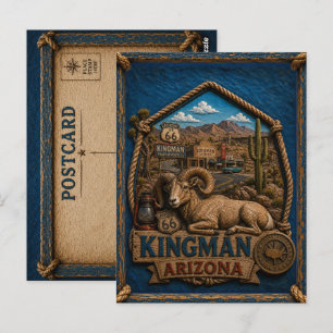 Kingman Arizona Postcard Vintage Travel