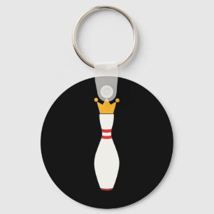 Kingpin T Shirt Bowling League Gift Keychain