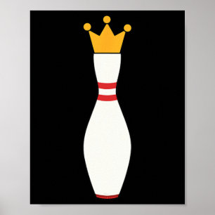 Kingpin T Shirt Bowling League Gift  Poster