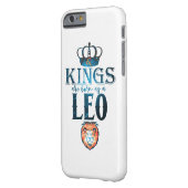 KINGS are born as a LEO Zodiac Sign July August Case-Mate iPhone Case (Back Left)