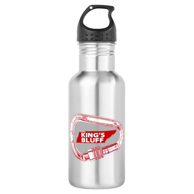 King's Bluff Tennessee Rock Climbing Carabiner 532 Ml Water Bottle (Front)