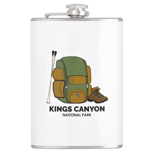 Kings Canyon National Park Backpack Hip Flask (Front)