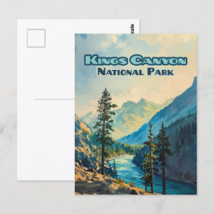 Kings Canyon National Park California Vintage Postcard
