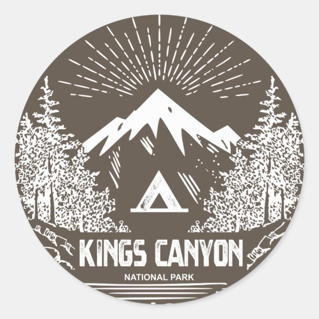 Kings Canyon National Park Classic Round Sticker (Front)
