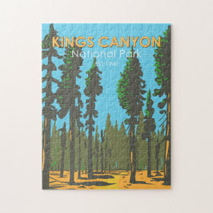 Kings Canyon National Park General Grant Vintage Jigsaw Puzzle
