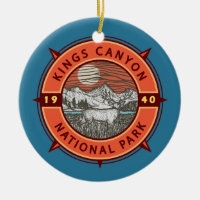 Kings Canyon National Park Mule Deer Retro Compass