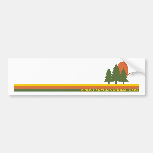 Kings Canyon National Park Pine Trees Sun Bumper Sticker (Front)