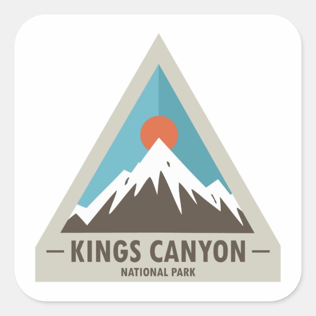 Kings Canyon National Park Square Sticker (Front)