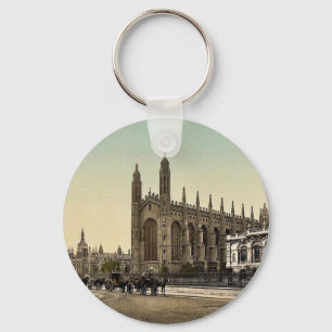 King's College, Cambridge, England vintage Photoch Keychain