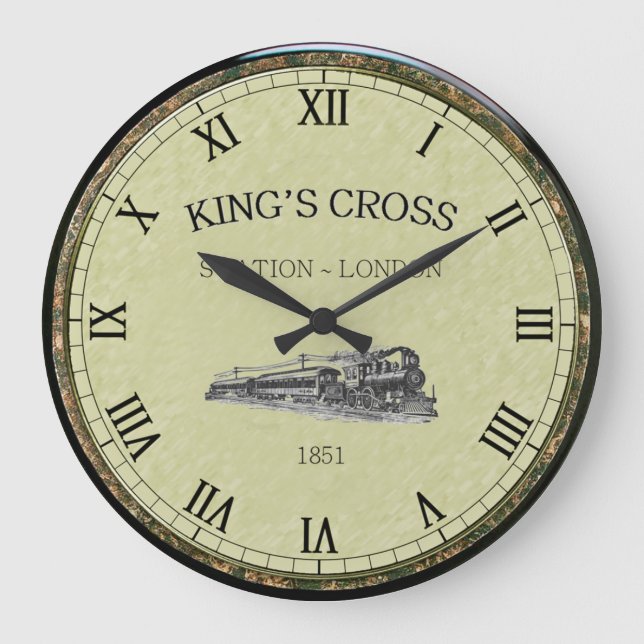  ~ “Kings Cross” ~ London ~ England ~  Large Clock (Front)