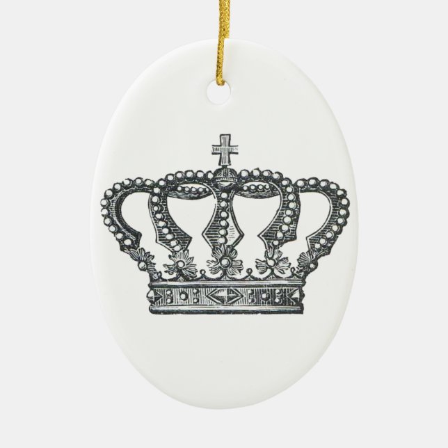 King's Crown Ceramic Ornament (Front)