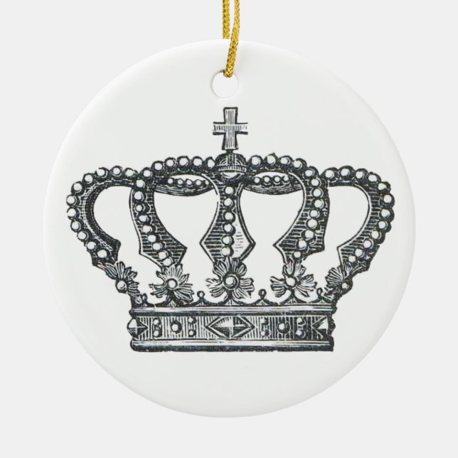 King's Crown Ceramic Ornament (Front)
