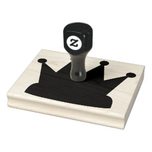 King's Crown, Silhouette, 4" x 5" Rubber Stamp