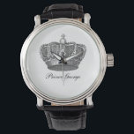 Kings Crown Watch<br><div class="desc">This amazing black and white detailed crown looks so great on all your wedding and bridal shower correspondence,  envelope stickers,  thank you cards,  and bridal party gifts!  We also have it on pillows,  iPhone covers,  and gift wrap.  Perfect for the prince or even the king in your life!</div>
