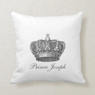 King's Crown Your Text Throw Pillow