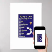 Kings Cup Card Game Drinking Game Gift Drinking Poster by shirtzz123