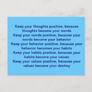 King's final thought postcard