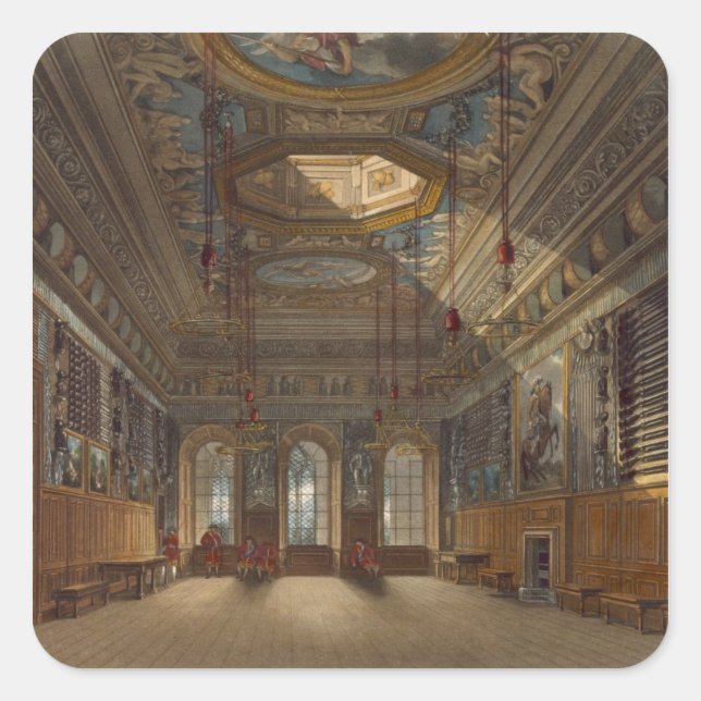 King's Guard Chamber, Windsor Castle, from 'Royal Square Sticker (Front)