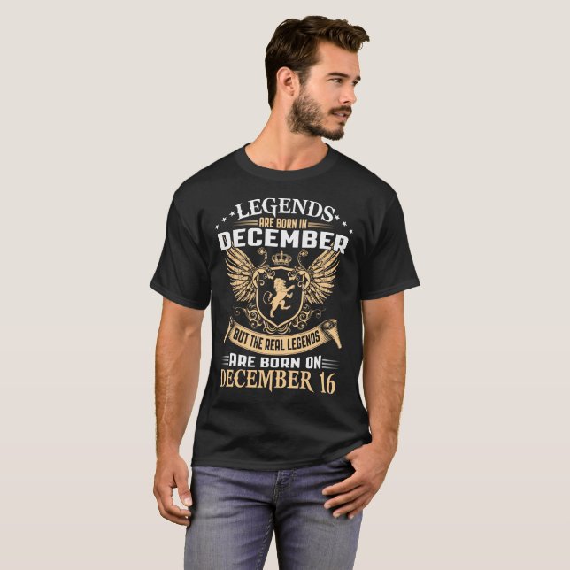 Kings Legends Are Born On December 16 T-Shirt (Front Full)