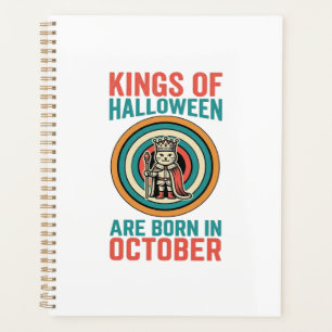 Kings Of Halloween October Birthday Vintage Shirt_ Planner