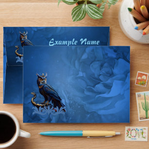 Kings of the skies and land, the majestic owl envelope