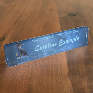 Kings of the skies and land, the majestic owl nameplate