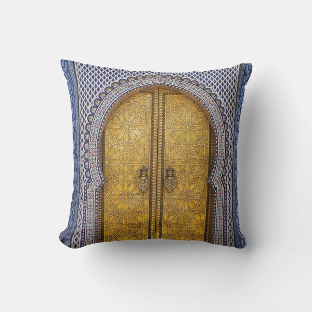 King'S Palace Ornate Doors Throw Pillow (Front)