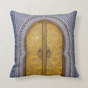King'S Palace Ornate Doors Throw Pillow