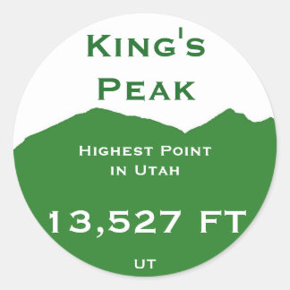 King's Peak Classic Round Sticker