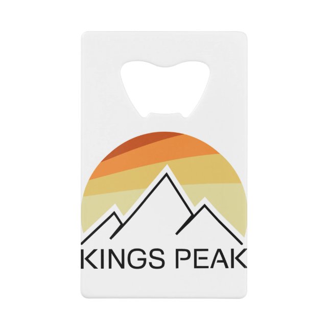 Kings Peak Utah Retro Credit Card Bottle Opener (Front)