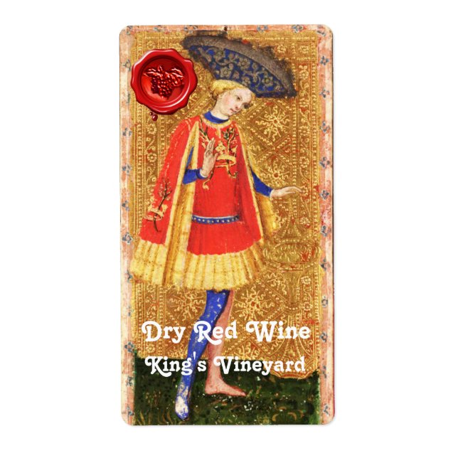 KING'S VINEYARD RED WINE WAX SEAL/ ANTIQUE TAROTS (Front)